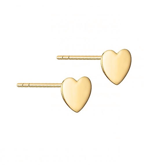 Pozłacane kolczyki serca