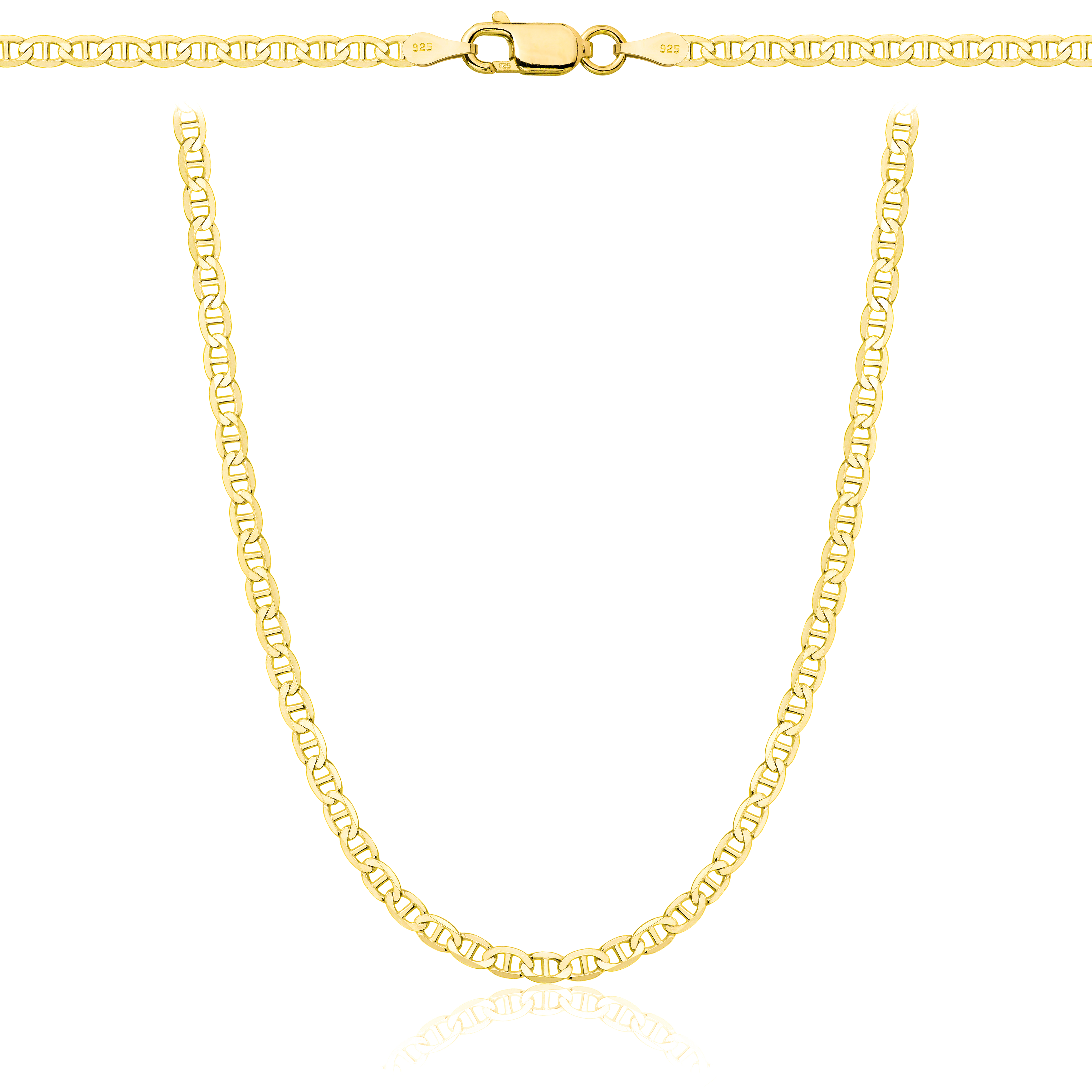 Łańcuszek pozłacany srebrny gucci 2,6 mm pr. 925