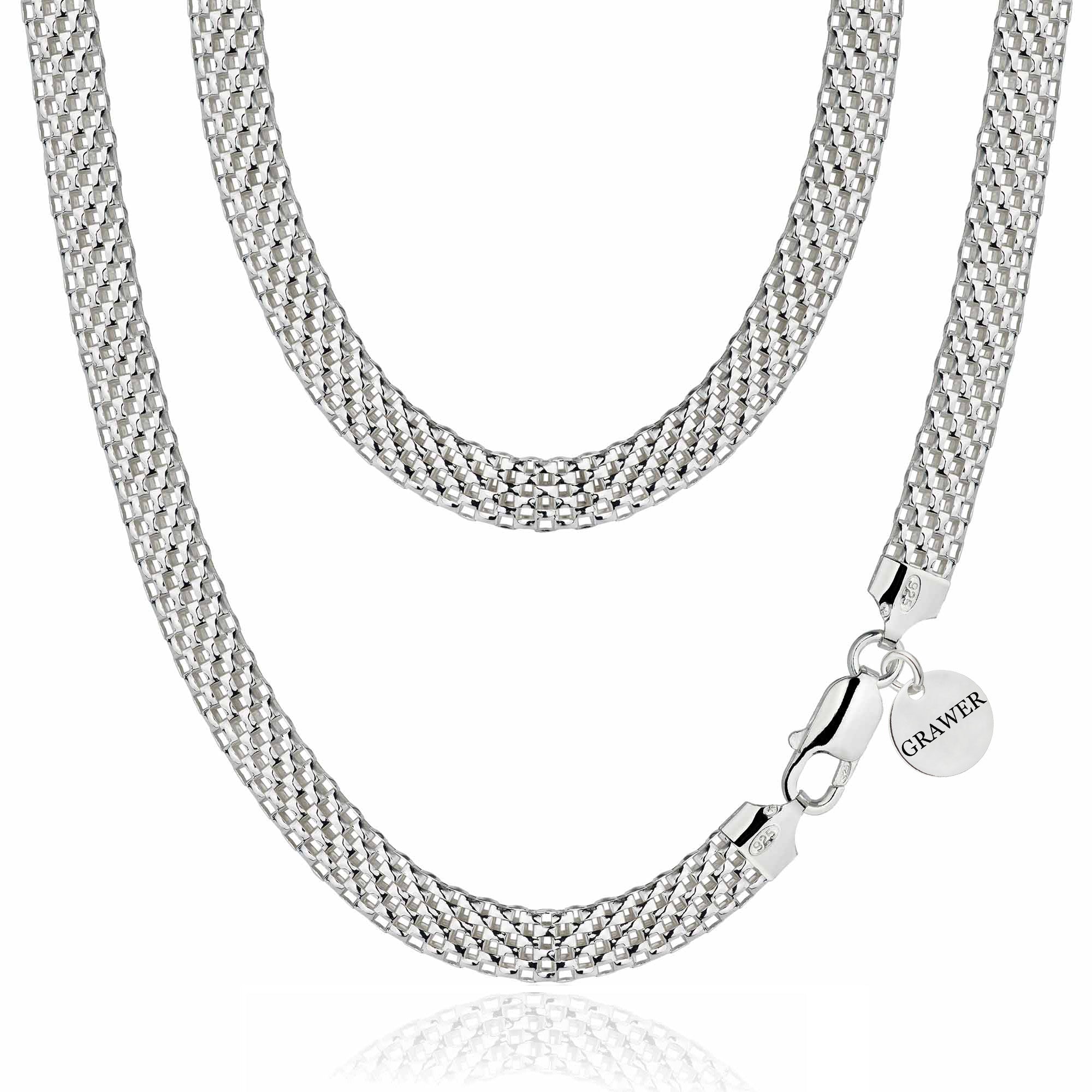 Łańcuszek srebrny tub 6mm pr. 925