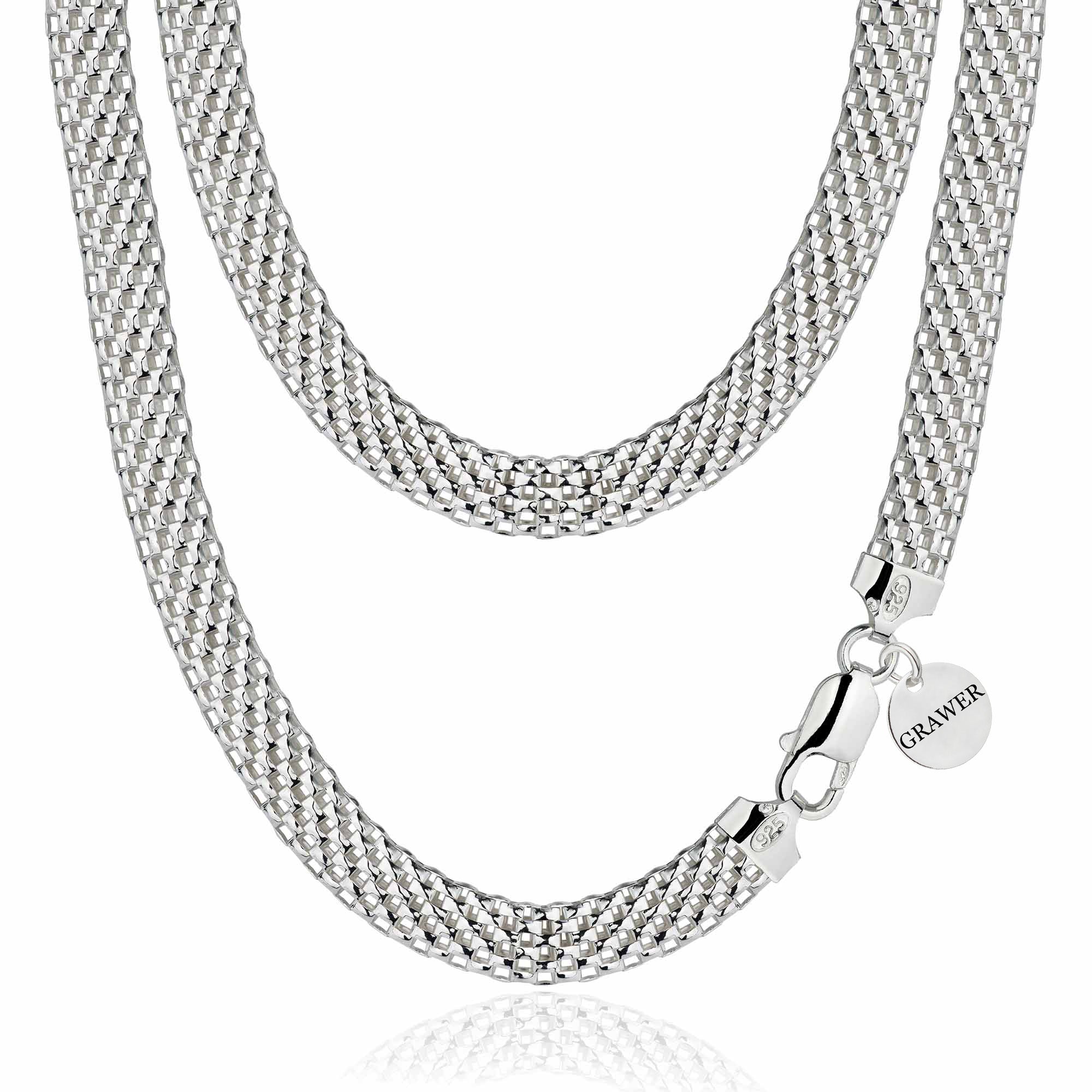 Łańcuszek srebrny tub 8mm pr. 925