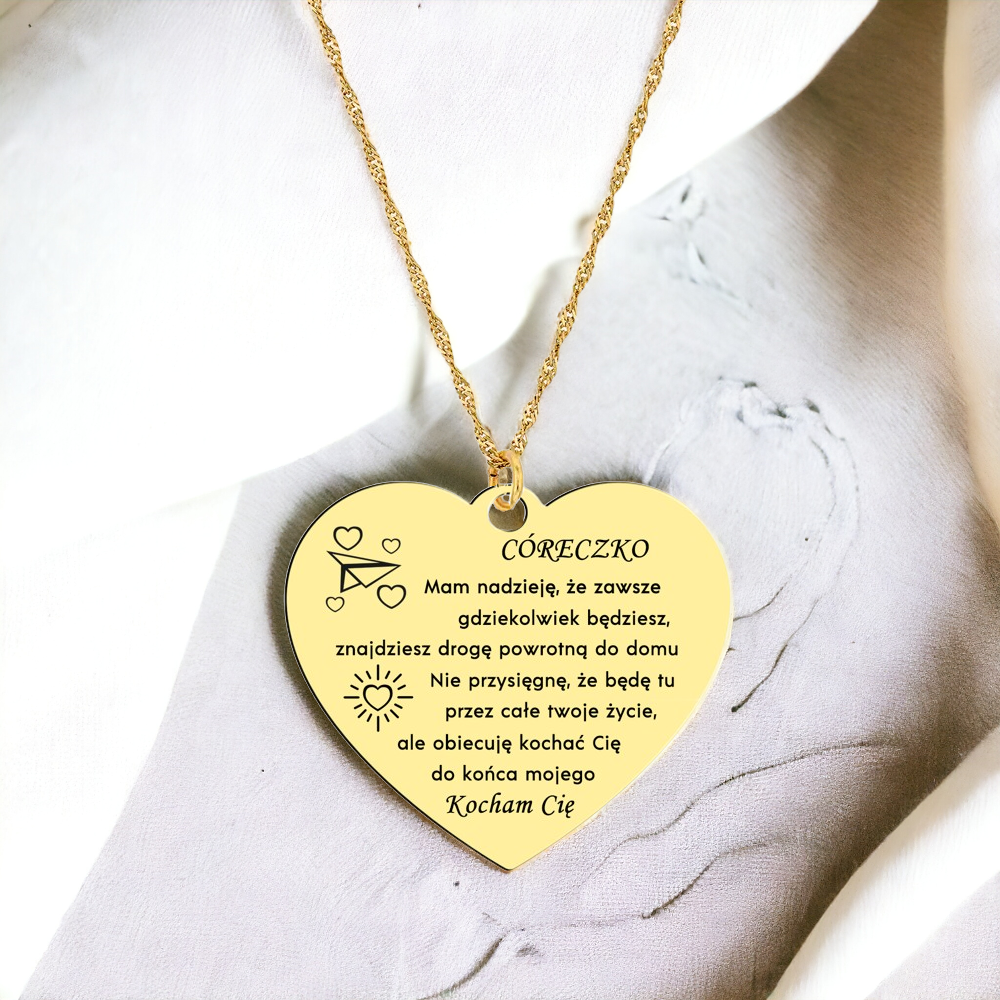 Naszyjnik pozłacany - Obiecuję Cię kochać