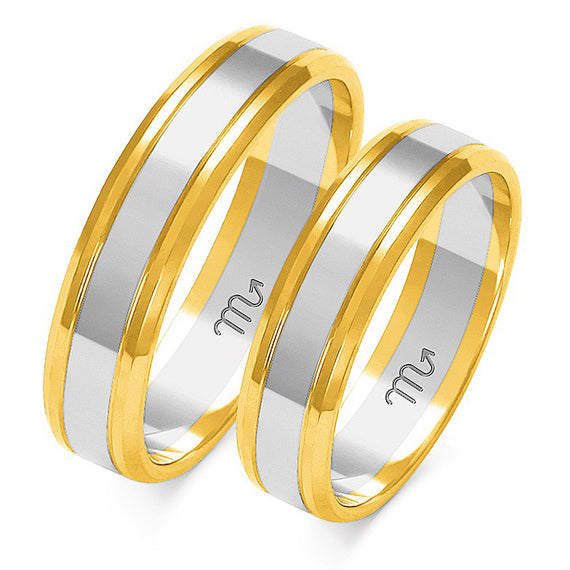 Obrączki z żółtego i białego złota