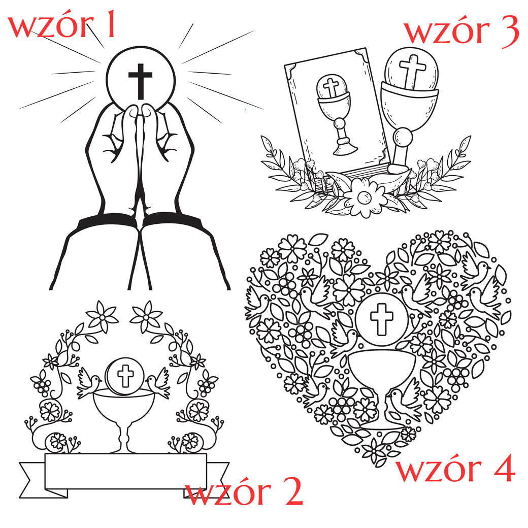 Pudełko Pamiątka Pierwszej Komunii Świętej - Twój własny tekst