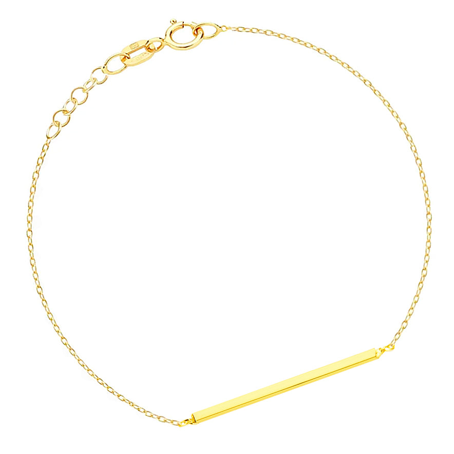 Złota bransoletka z patyczkiem