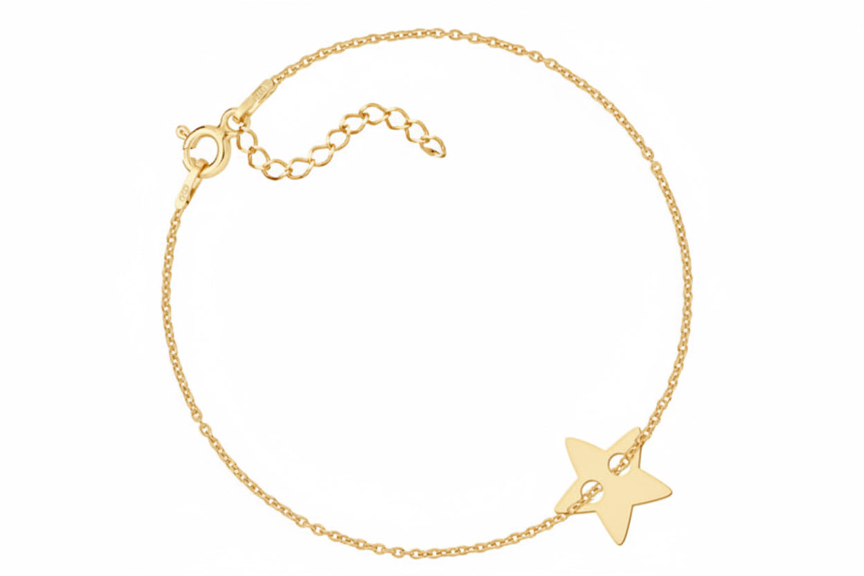 Srebrna bransoletka celebrytka gwiazdka