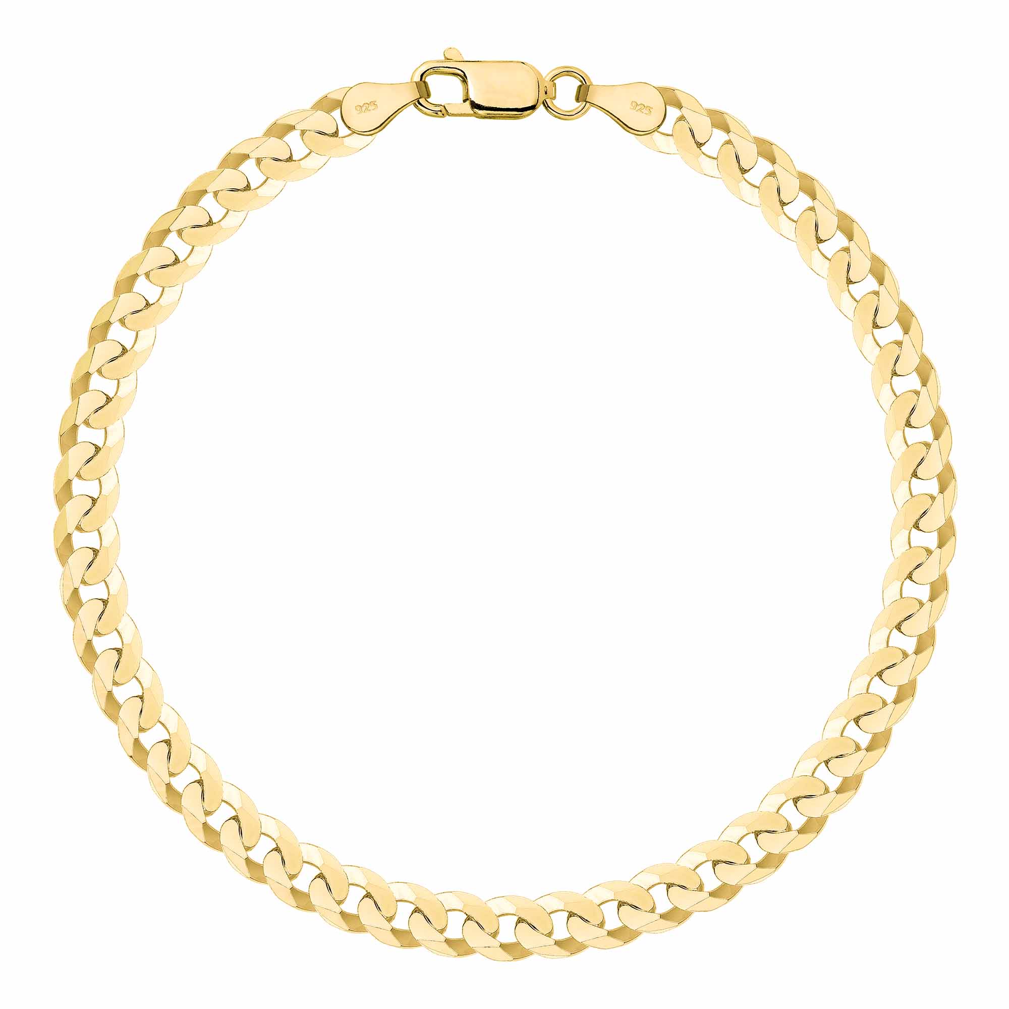 Bransoletka pozłacana srebrna pancerka 5mm pr. 925