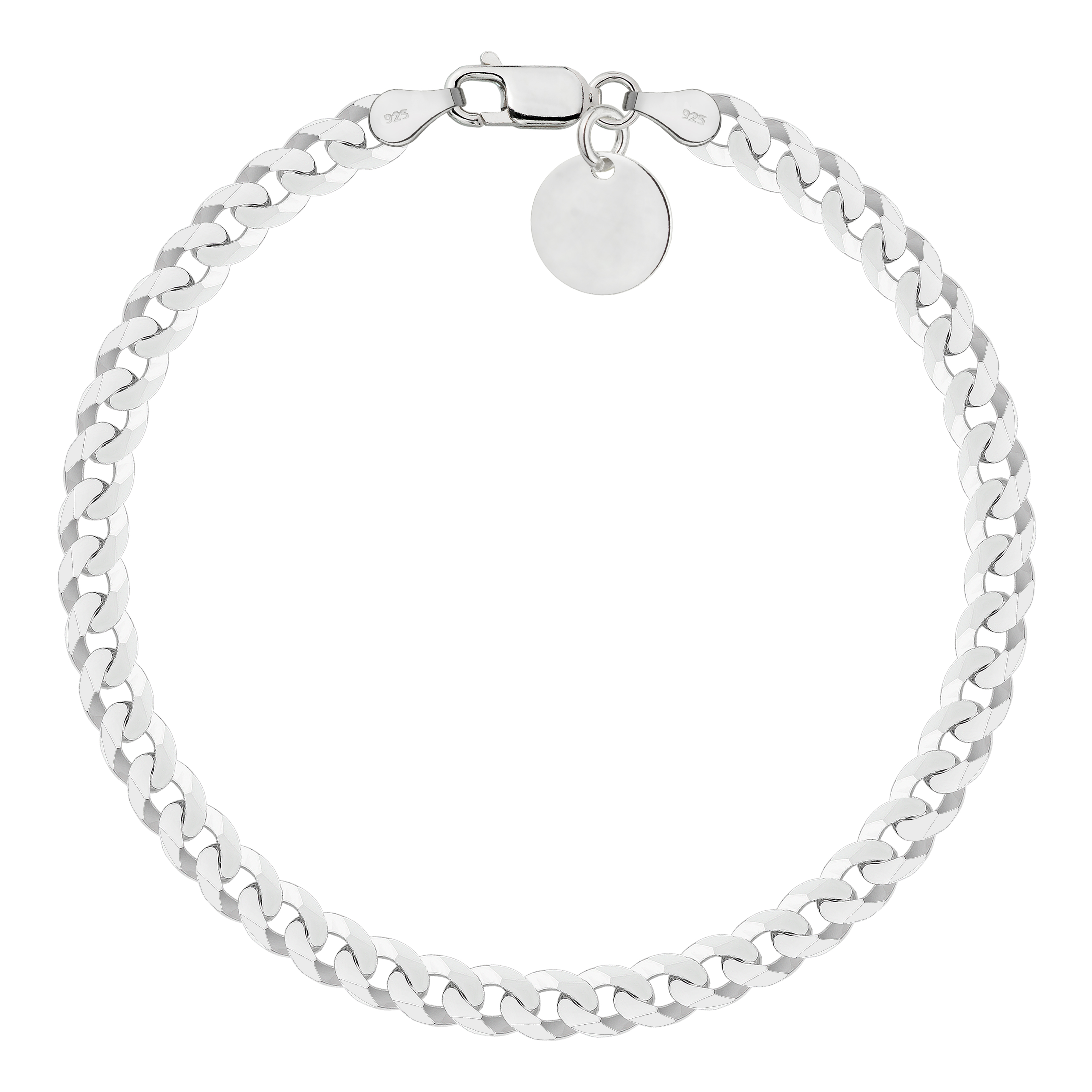 Bransoletka srebrna pancerka 5mm pr. 925