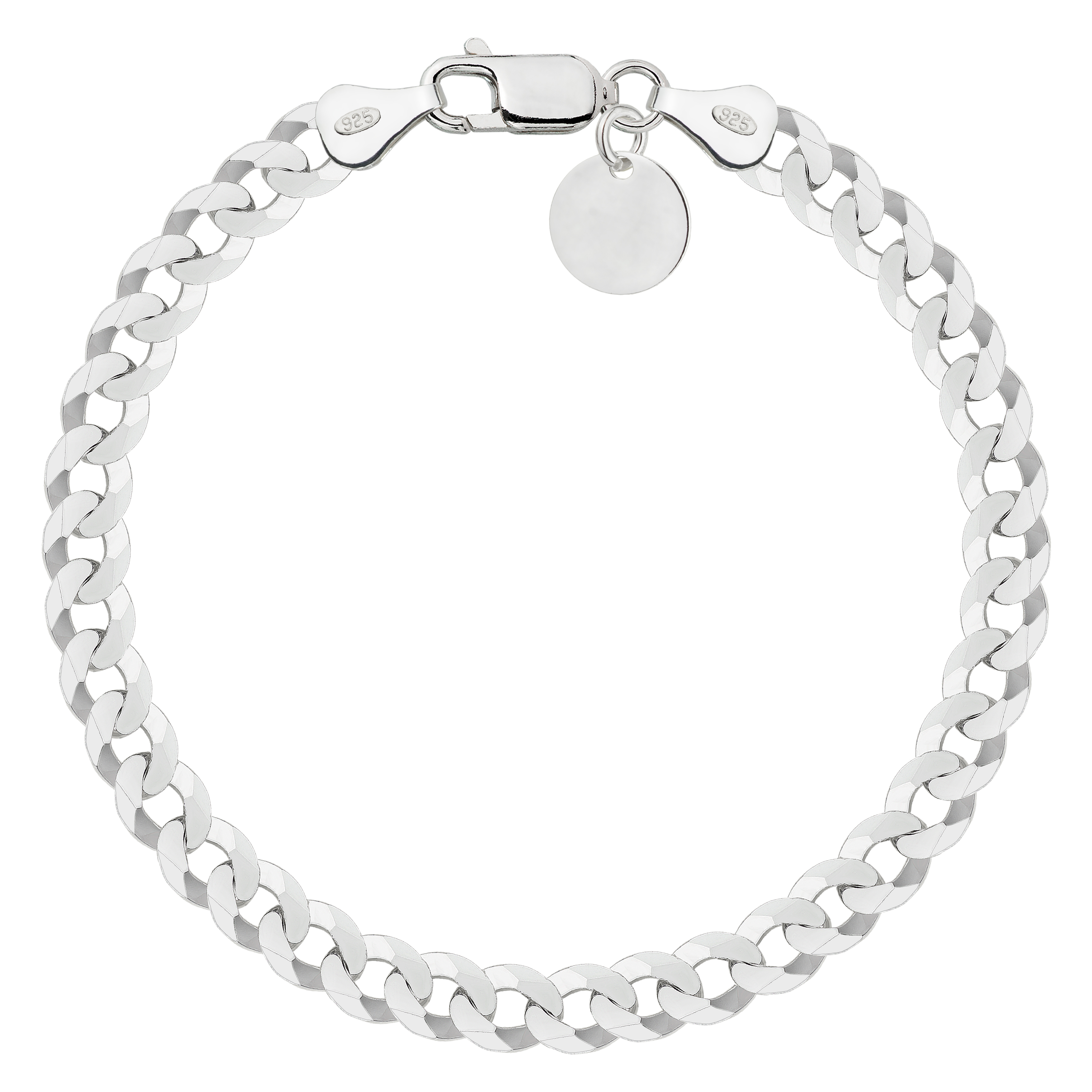 Bransoletka srebrna pancerka 6,5mm pr. 925