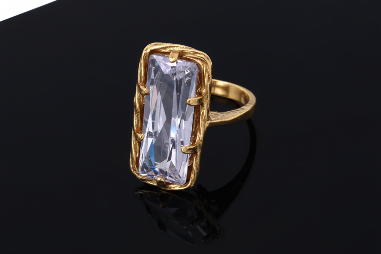 Pierścionek cyrkonia 20x8mm