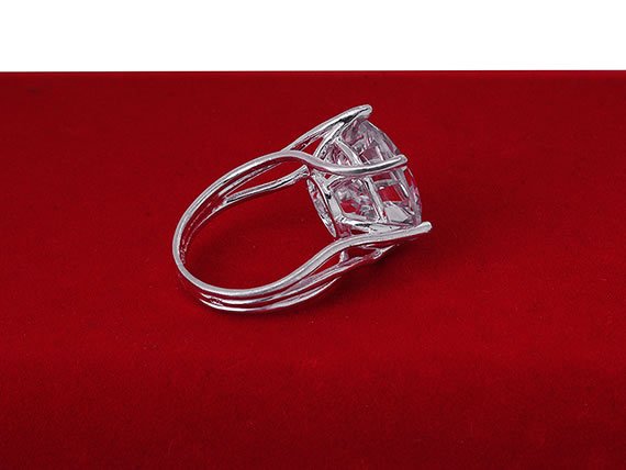 Pierścionek z dużą cyrkonią 18mm