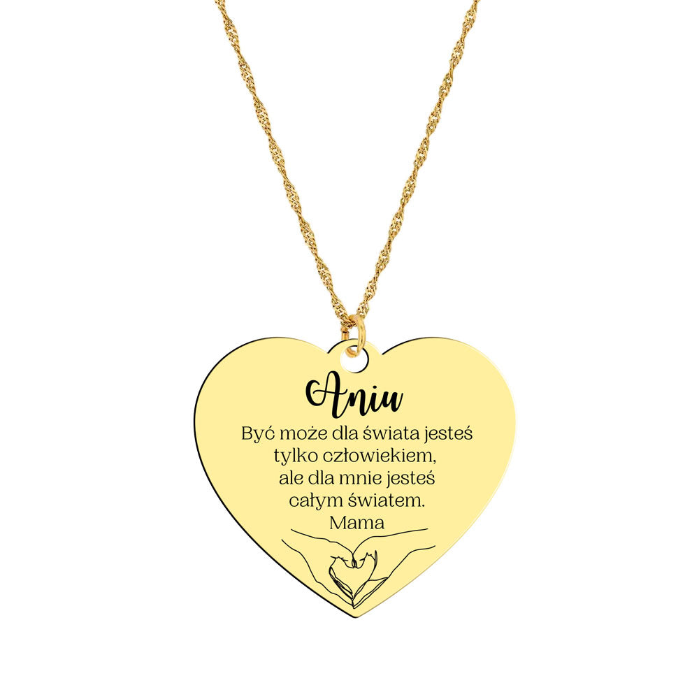 Naszyjnik złocony - Dla mnie całym światem