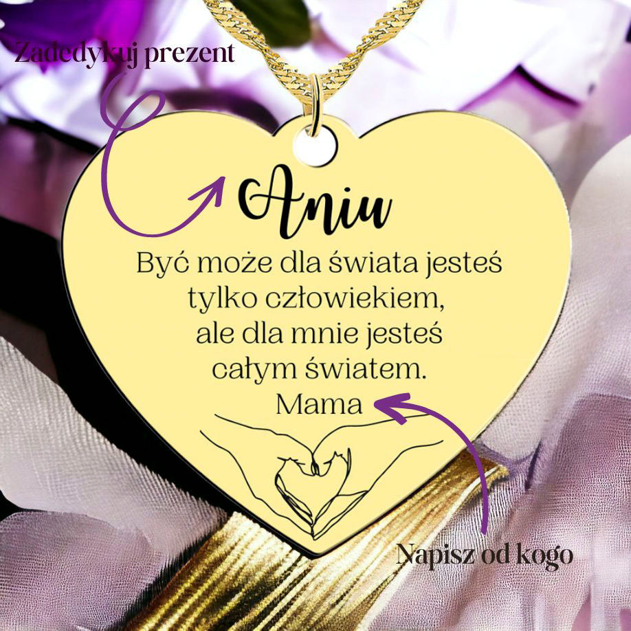 Naszyjnik złocony - Dla mnie całym światem