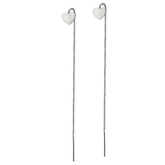 Kolczyki przekładane super długie 15cm serca