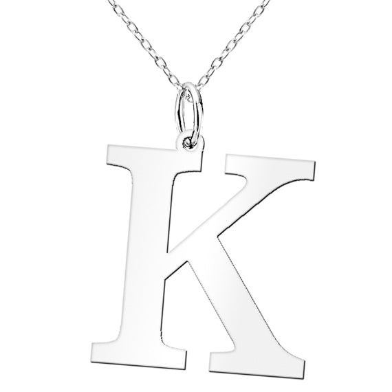 Naszyjnik celebrytka z dużą literą K
