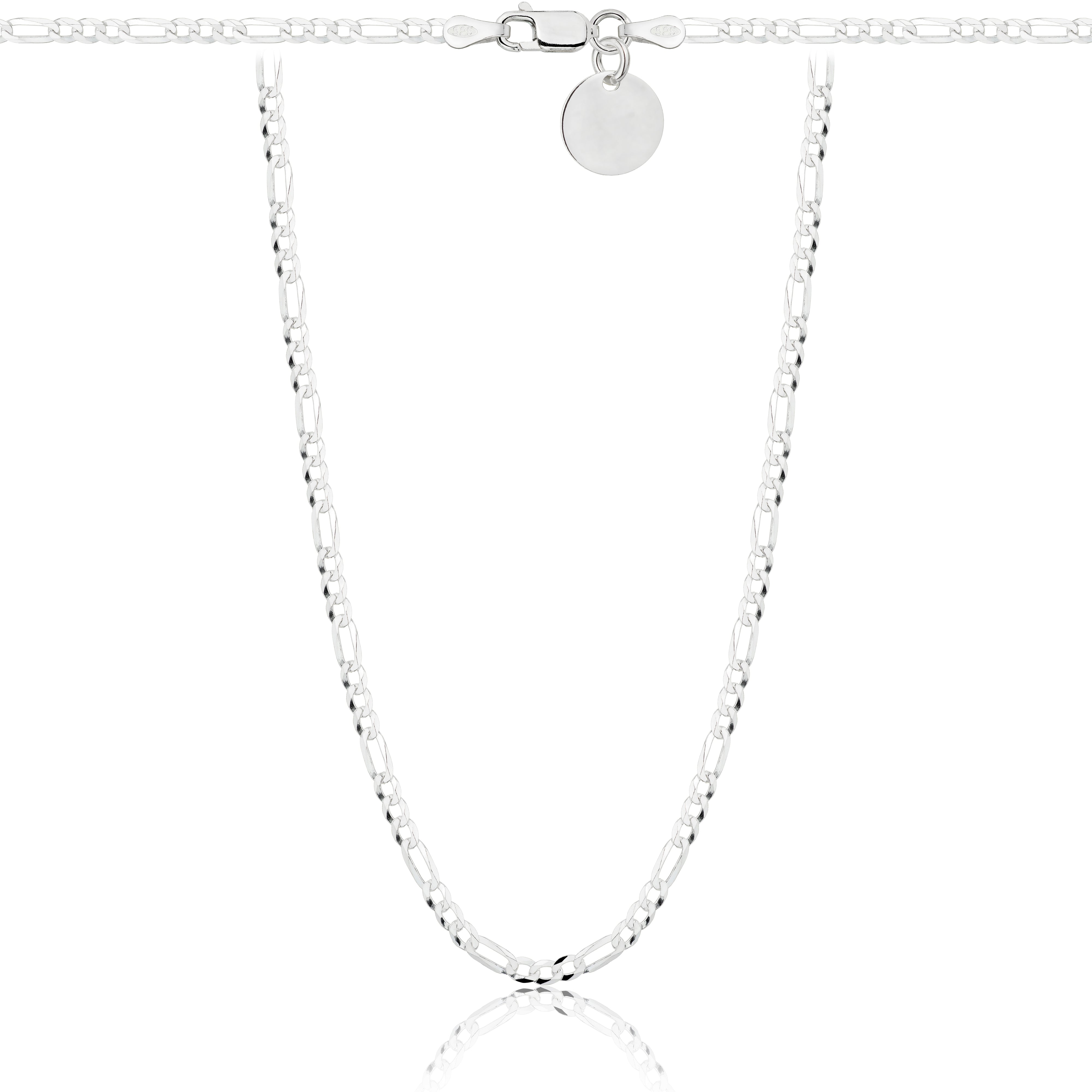 Łańcuszek srebrny figaro 2,3 mm pr. 925