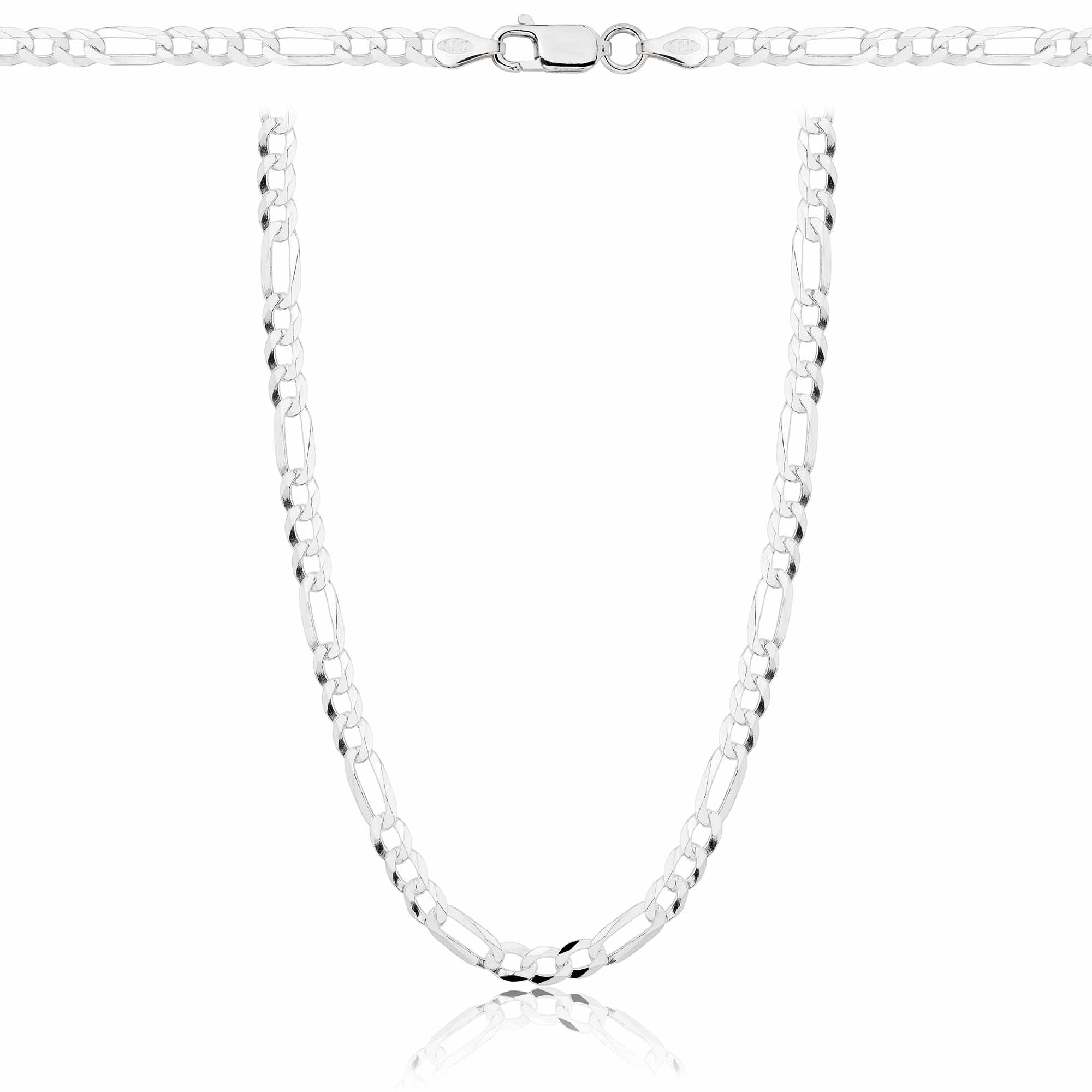 Łańcuszek srebrny figaro 3,5 mm pr. 925