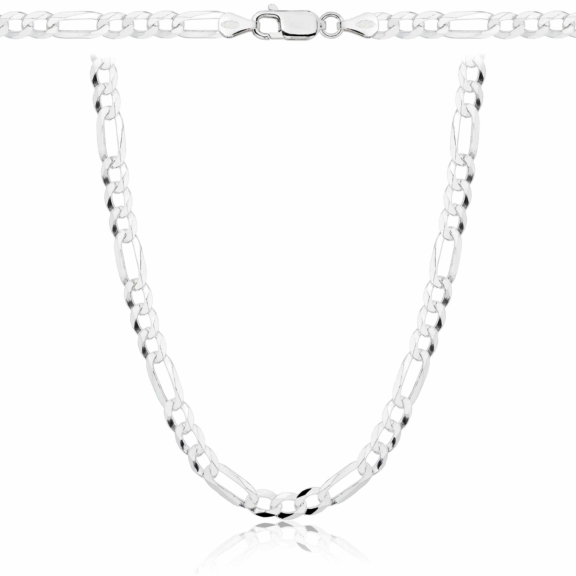 Łańcuszek srebrny figaro 4,5 mm pr. 925