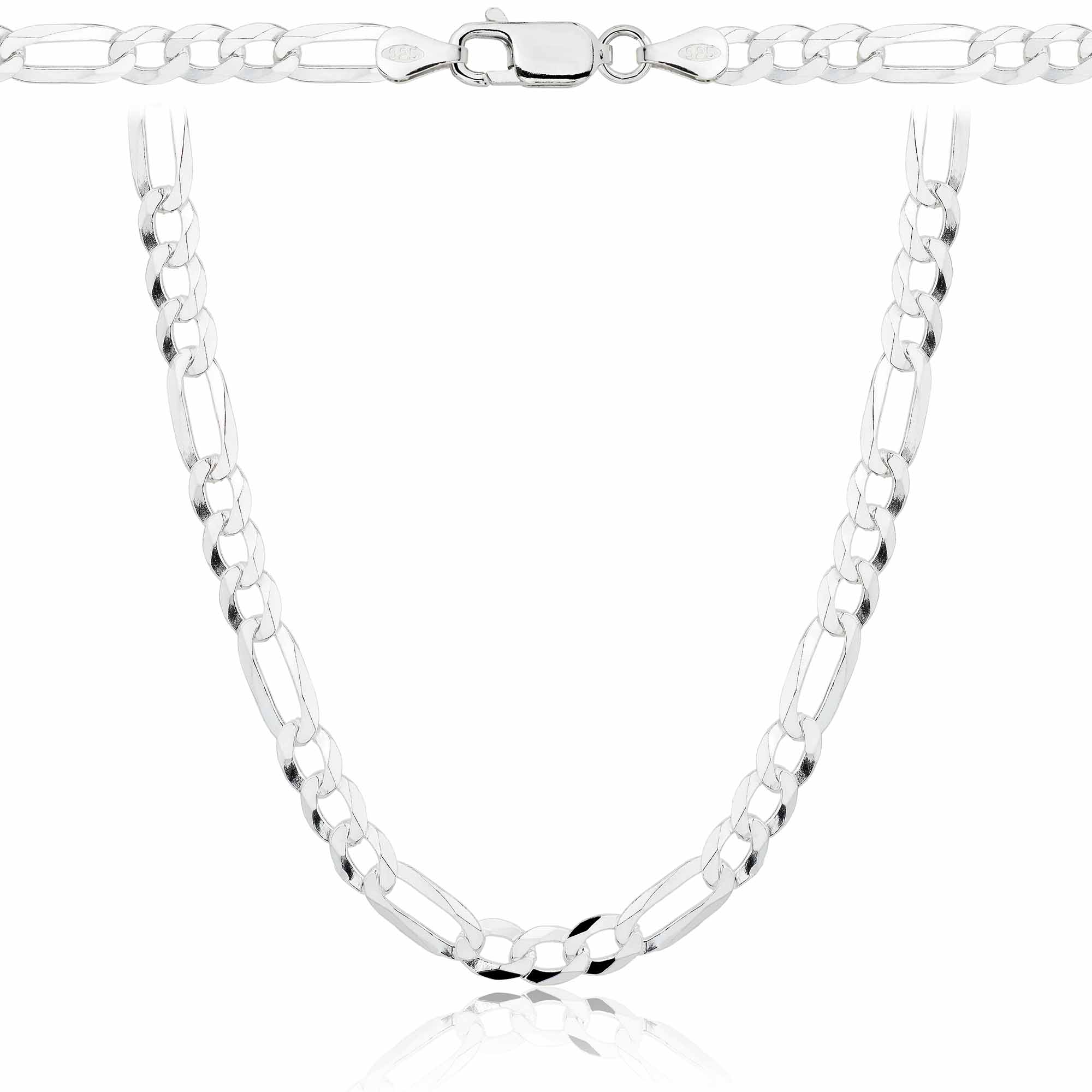 Łańcuszek srebrny figaro 5,5 mm pr. 925