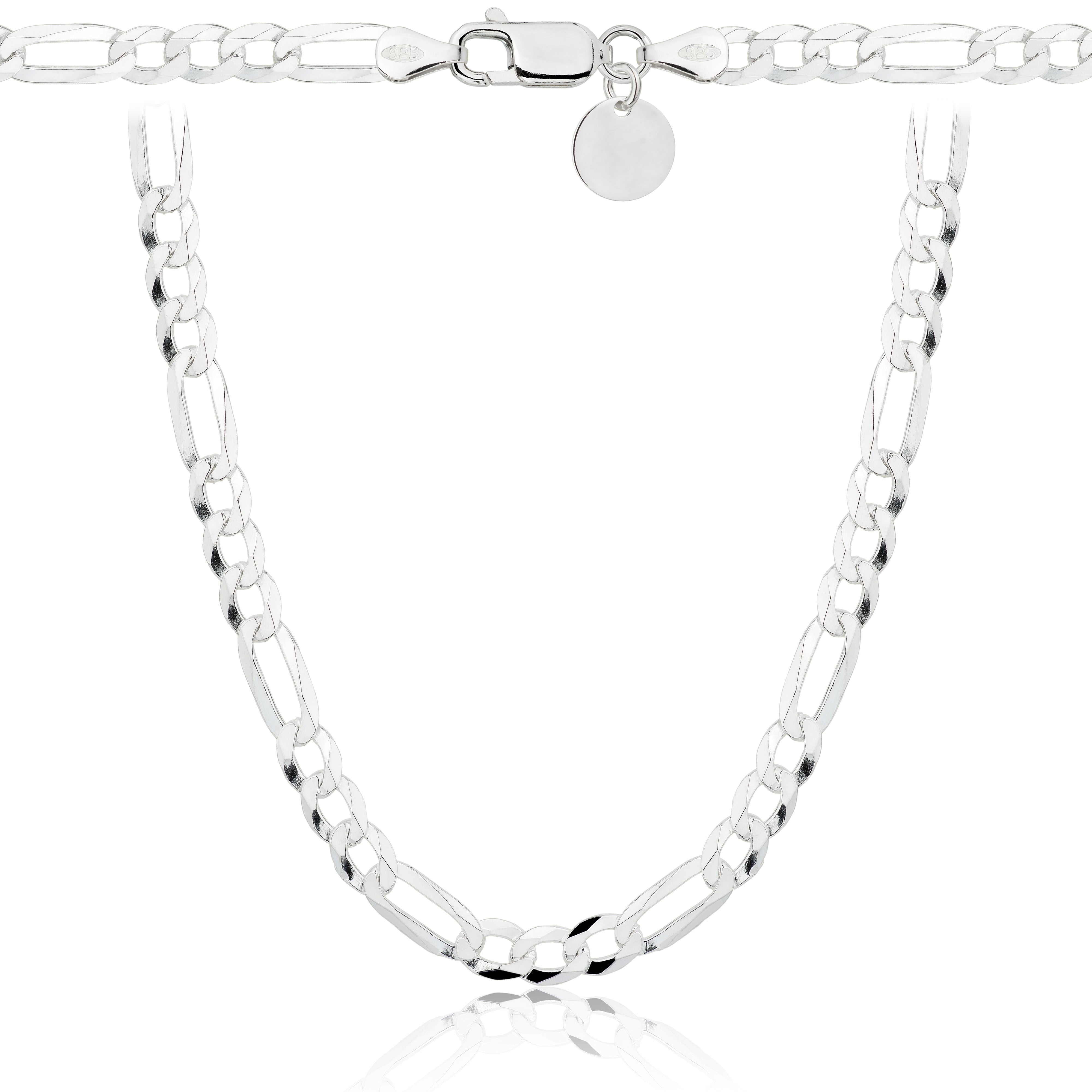 Łańcuszek srebrny figaro 5,5 mm pr. 925