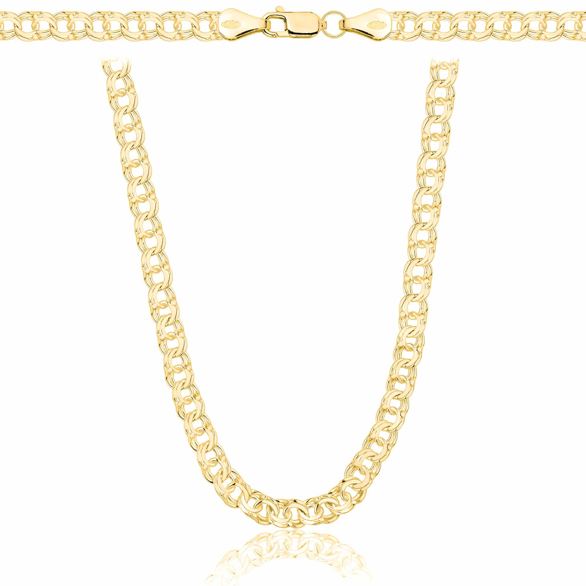 Łańcuszek pozłacany srebrny galibardi 4,5 mm pr. 925