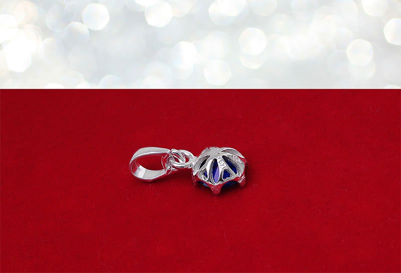 Wisiorek z szafirową cyrkonią 7mm