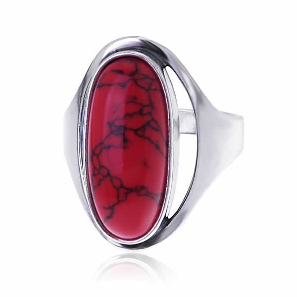 Pierścionek z koralem 2cm