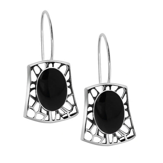 Retro kolczyki z onyksem