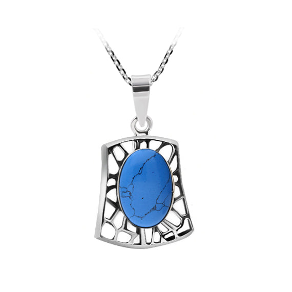 Retro wisiorek z turkusem