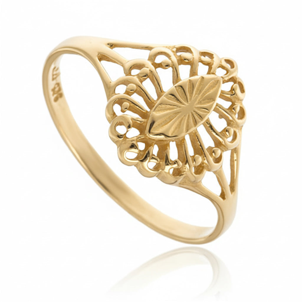 Pierścionek ażurowy kwiat
