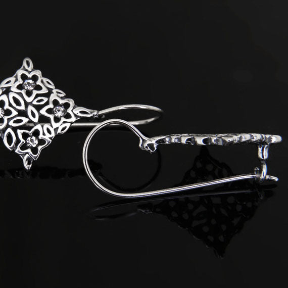 Kolczyki kwieciste ażurowe