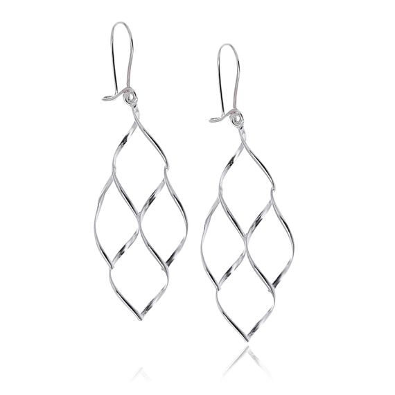 Kolczyki wiszące plecione