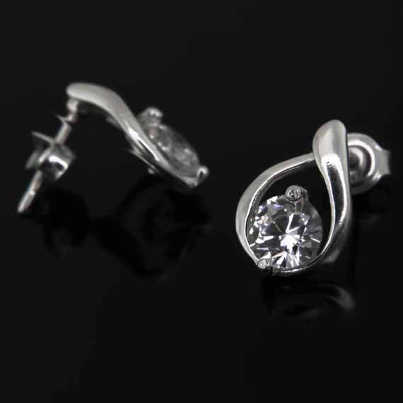 Kolczyki krople z cyrkoniami