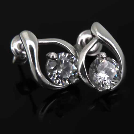 Kolczyki krople z cyrkoniami