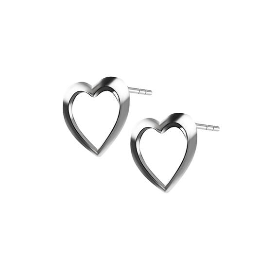 Konturowe serca kolczyki