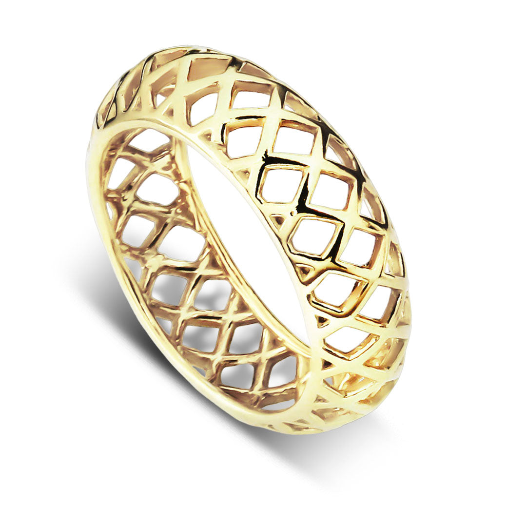 Ażurowa obrączka siateczka