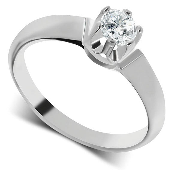 Klasyczny pierścionek z cyrkonią 4mm