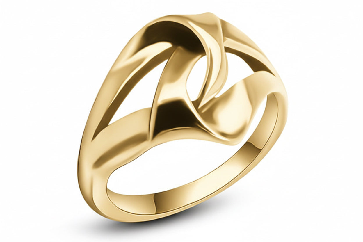 Pierścionek z przeplotem z przodu