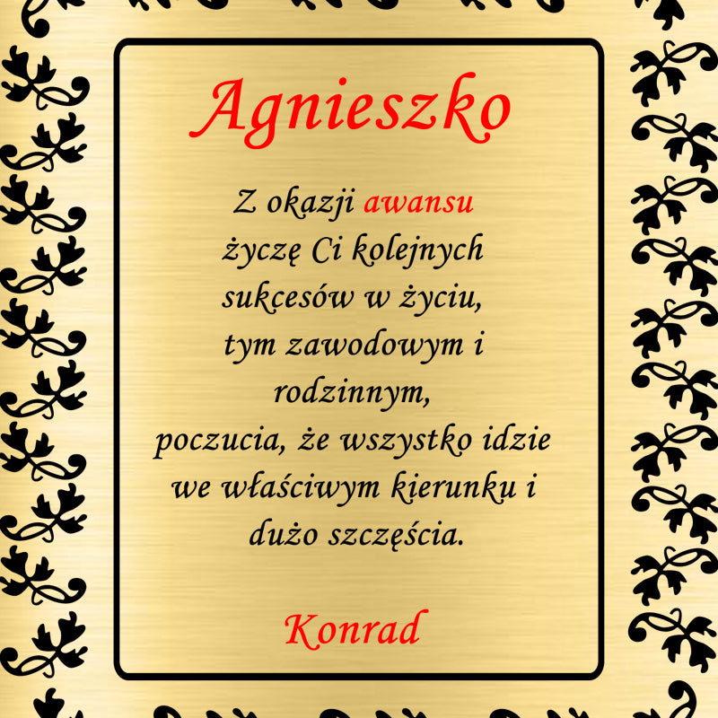 Pudełko z grawerem - Gratulacje