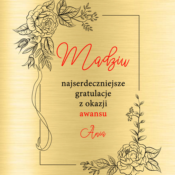 Pudełko z grawerem - Gratulacje