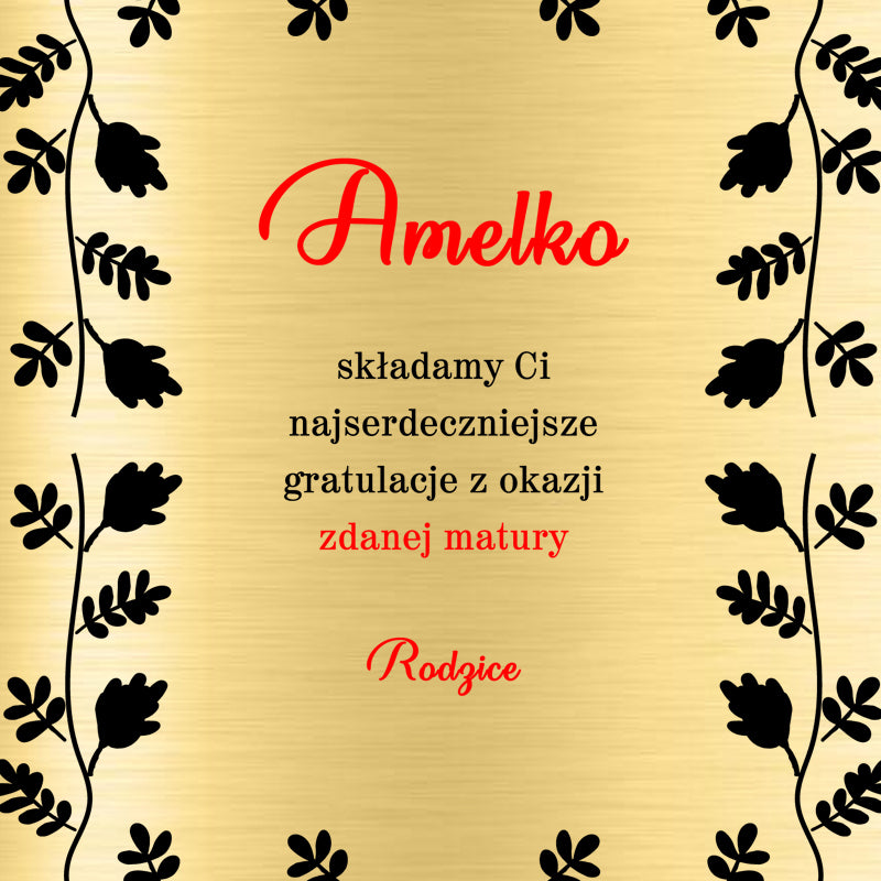 Pudełko z grawerem - Gratulacje