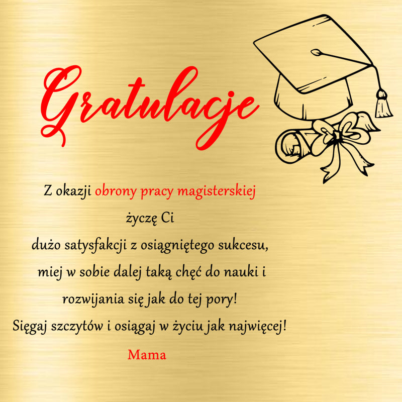 Pudełko z grawerem - Gratulacje