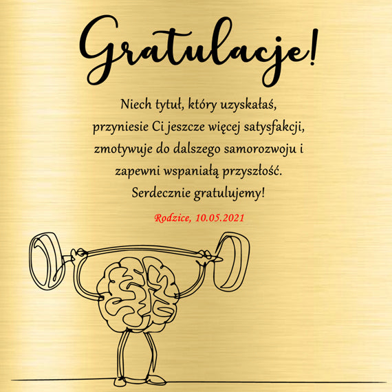 Pudełko z grawerem - Gratulacje