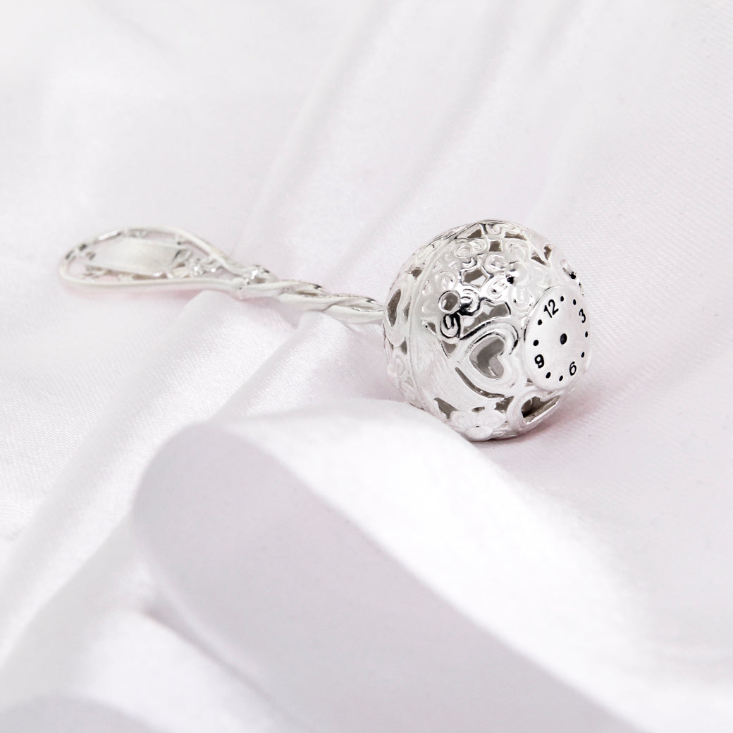 Grzechotka srebrna Pamiątka Chrztu/Narodzin