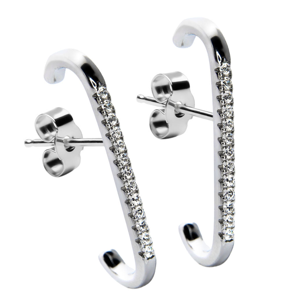 Kolczyki elipsy/patyczki na płatek ucha