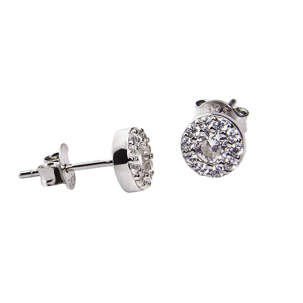 Kolczyki okrągłe wysadzane cyrkoniami