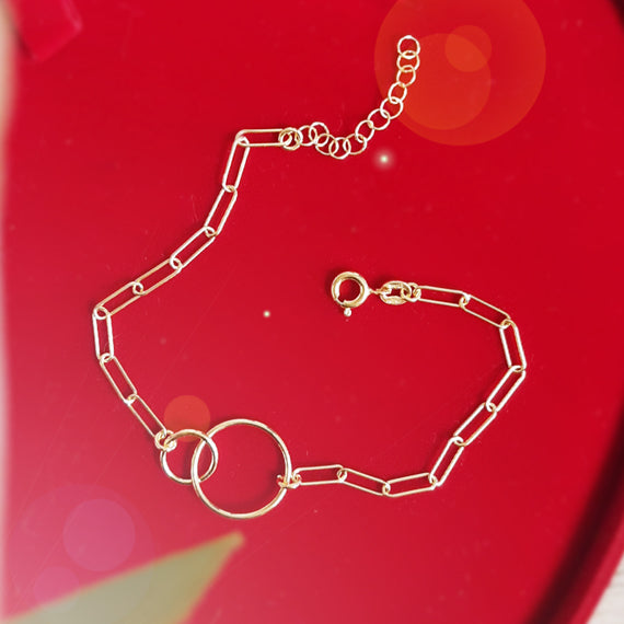 Bransoletka z szerokimi ogniwami kółka