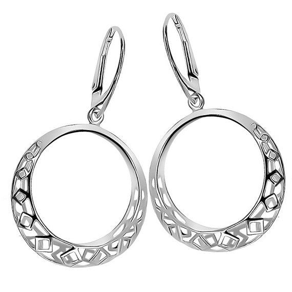 Kolczyki ażurowe koła wiszące