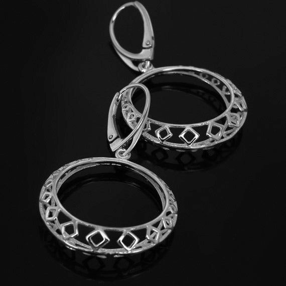 Kolczyki ażurowe koła wiszące