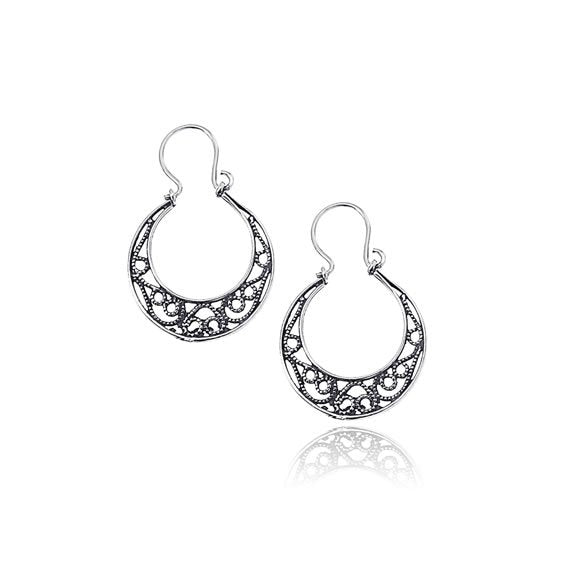 Kolczyki koła zdobione