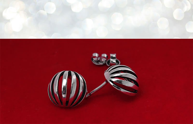 Kolczyki bombki ażurowe